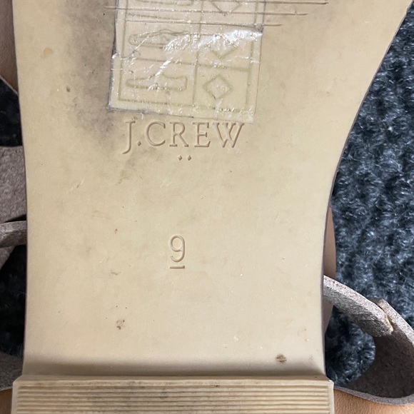 J. Crew Womens flat ankle strap sparkle fringe sandals size 9 - Picture 4 of 4